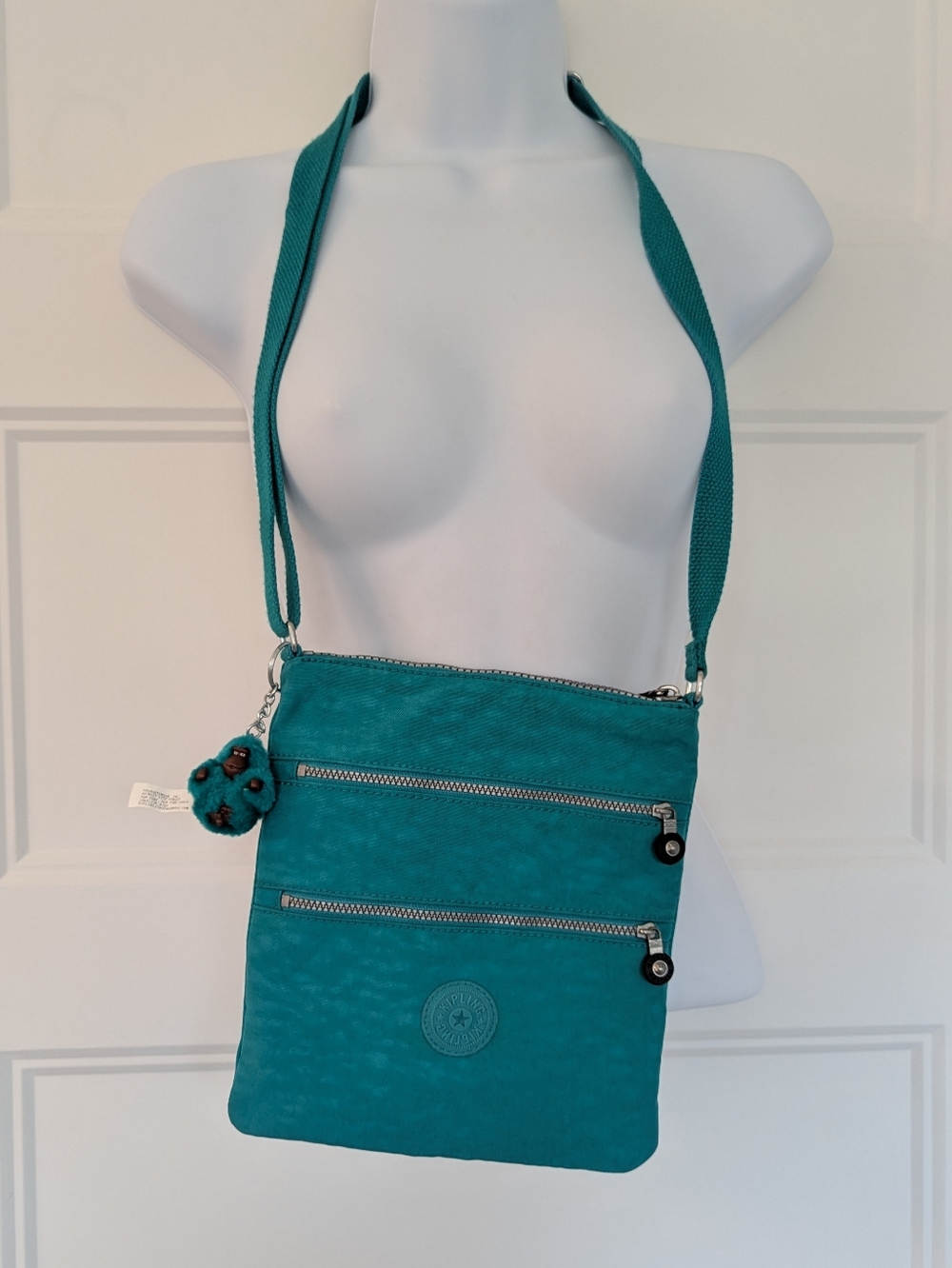 Kipling Keiko Mini Crossbody Bag Cool Turquoise Nylon Multi‎ Pocket